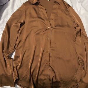H&M Chocolate Brown Blouse